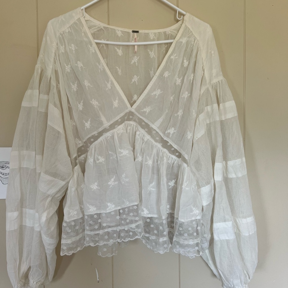 Free People White Blouse